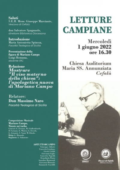 LETTURE CAMPIANE - Mercoledì 1° giugno 2022 - ore 16,30